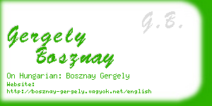 gergely bosznay business card